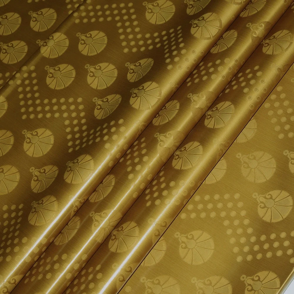 BAZIN RICH Original Brocade VIP Gold African Fabric Superb Quality buy Coupon 5 Meters 100% Golden Cotton