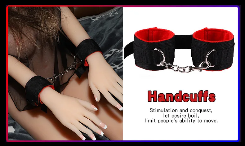 New SM 11PCS Fetish Mouth Gag Handcuffs Bondage Restraint Slave Game Set Bdsm Sex Toys with Bullet Vibrator Anal Butt Plug Kit