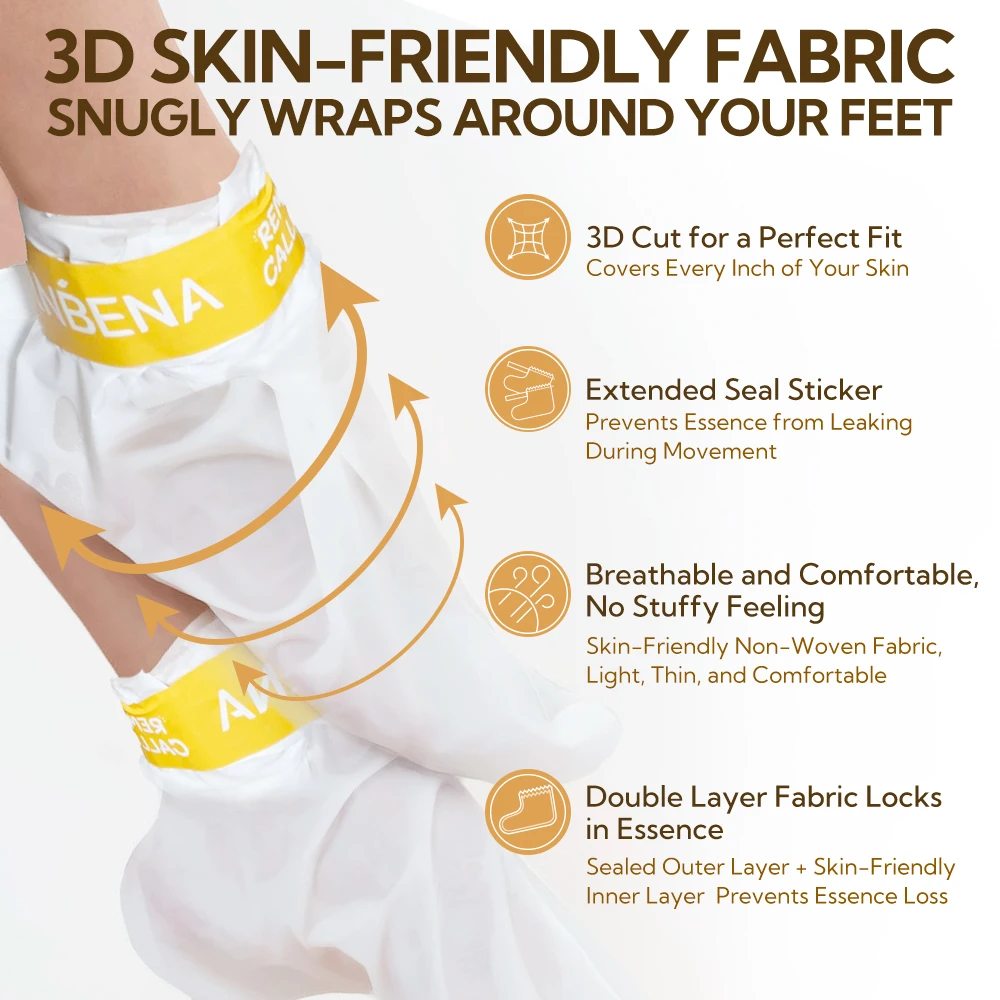 Lanbena OEM ODM Foot Peel Mask Exfoliating Foot Mask for Dry Dead Skin Remove supplier