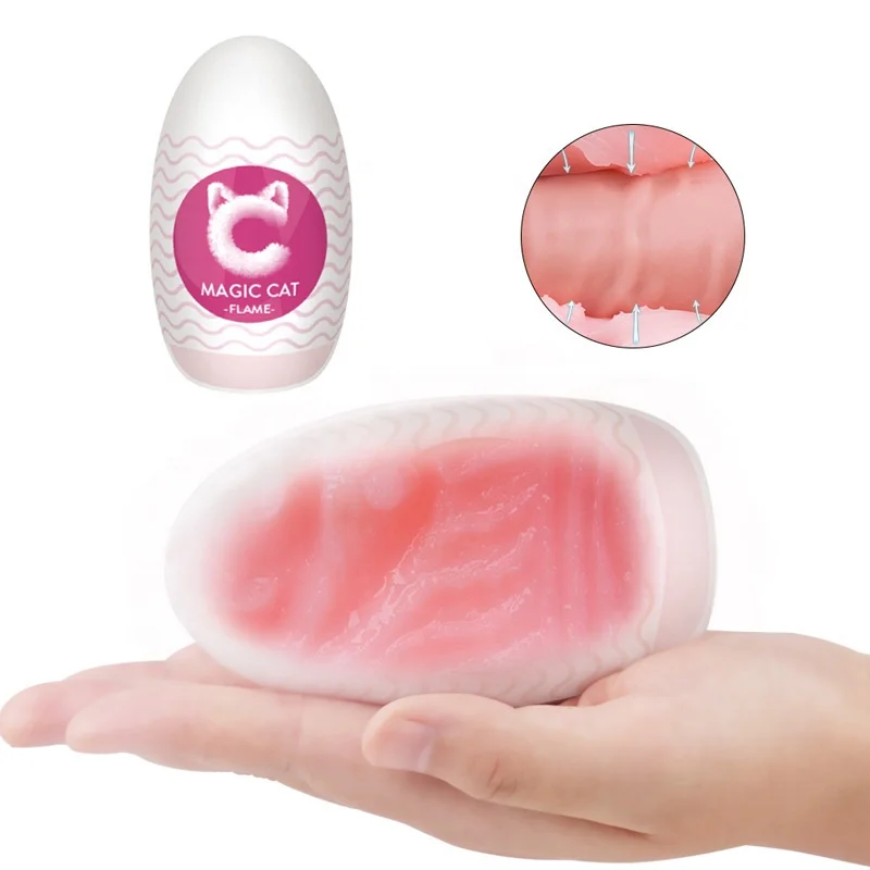 Popular Adult Penis Trainer Men Vagina Real Pussy Egg Masturbation Cup Sex  Toys Pocket Masturbator Male Masturbator for Man