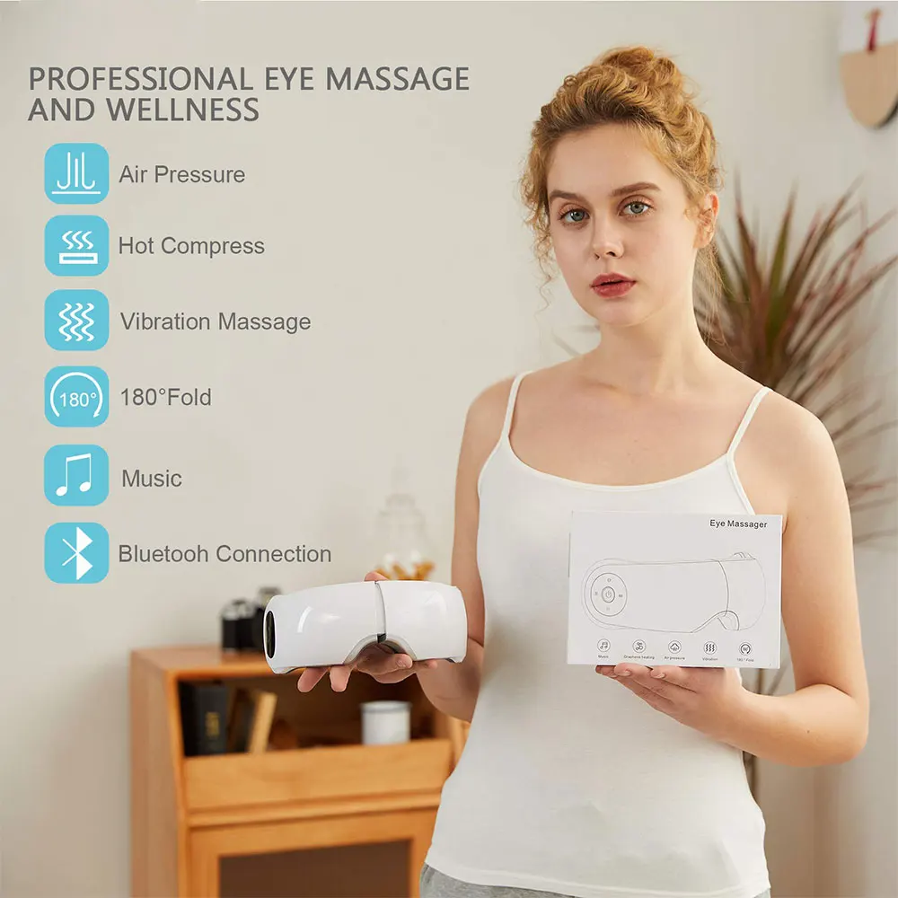 2022 Micro Vibration Mini Electric Rf Eye Beauty Massage Tool With Heat Eye Contour Massage Instrument Eyes Care Massager