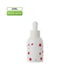 Flacon blanc 30ml avec point rouge-cercle blanc+tête de colle blanche