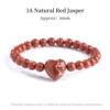 Bracciale Cuore in Diaspro Rosso Naturale 3A