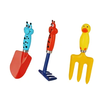 Colorful 3piece Abs Plastic Short Handle Shovel Hoe Rake Kids Cartoon ...