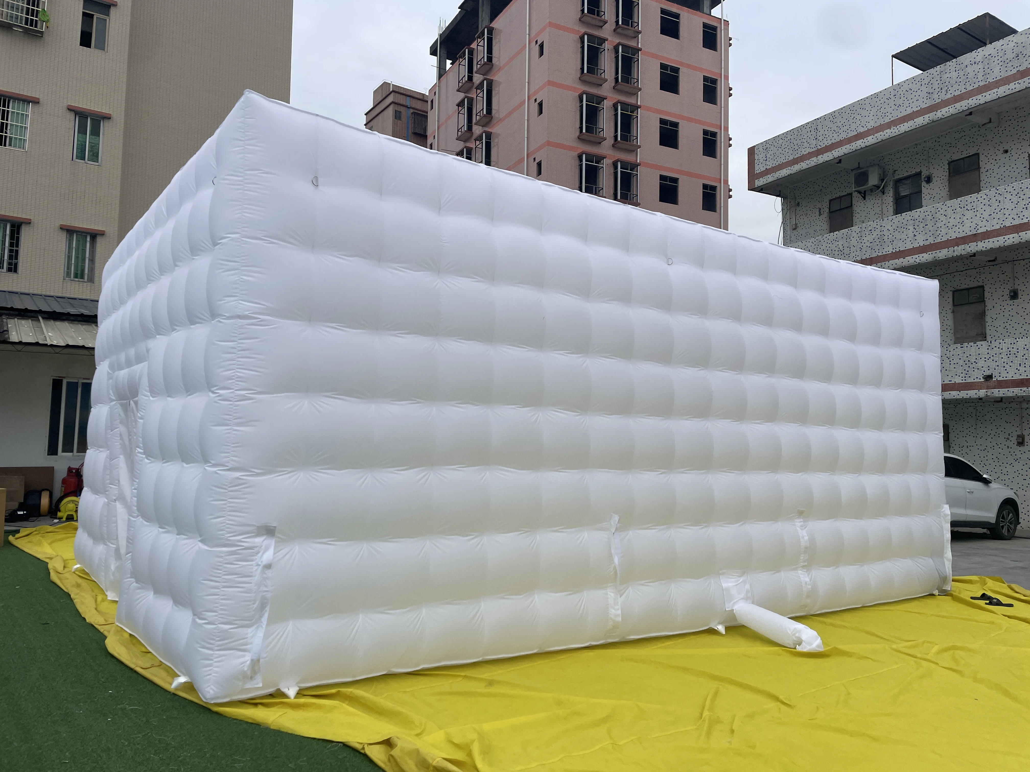 Large Outdoor Oxford Inflatable Tent, White Cube Tent Inflatable