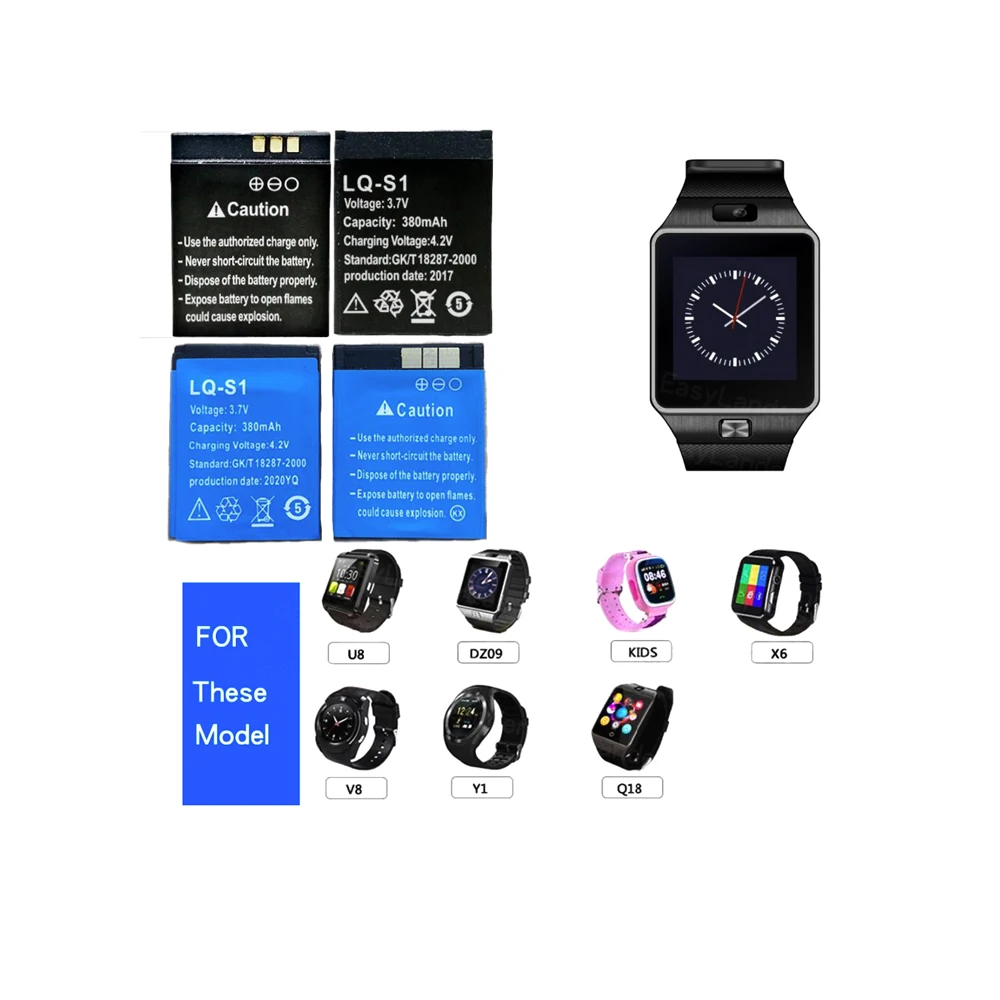 prototype Happening pessimistisk Wholesale Smart watch Rechargeable Li-ion Polymer Battery For Dz09 Smart  Watch Battery For Qw09 W8 A1 V8 X6 Smartwatch From m.alibaba.com