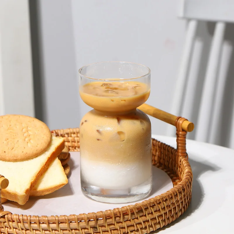 Nordic Saturn Time Hourglass Tumbler Net Red Ins Restaurant Creative Iced Latte Coffee Mug Juice Milk Tea Beverage Glass Cup