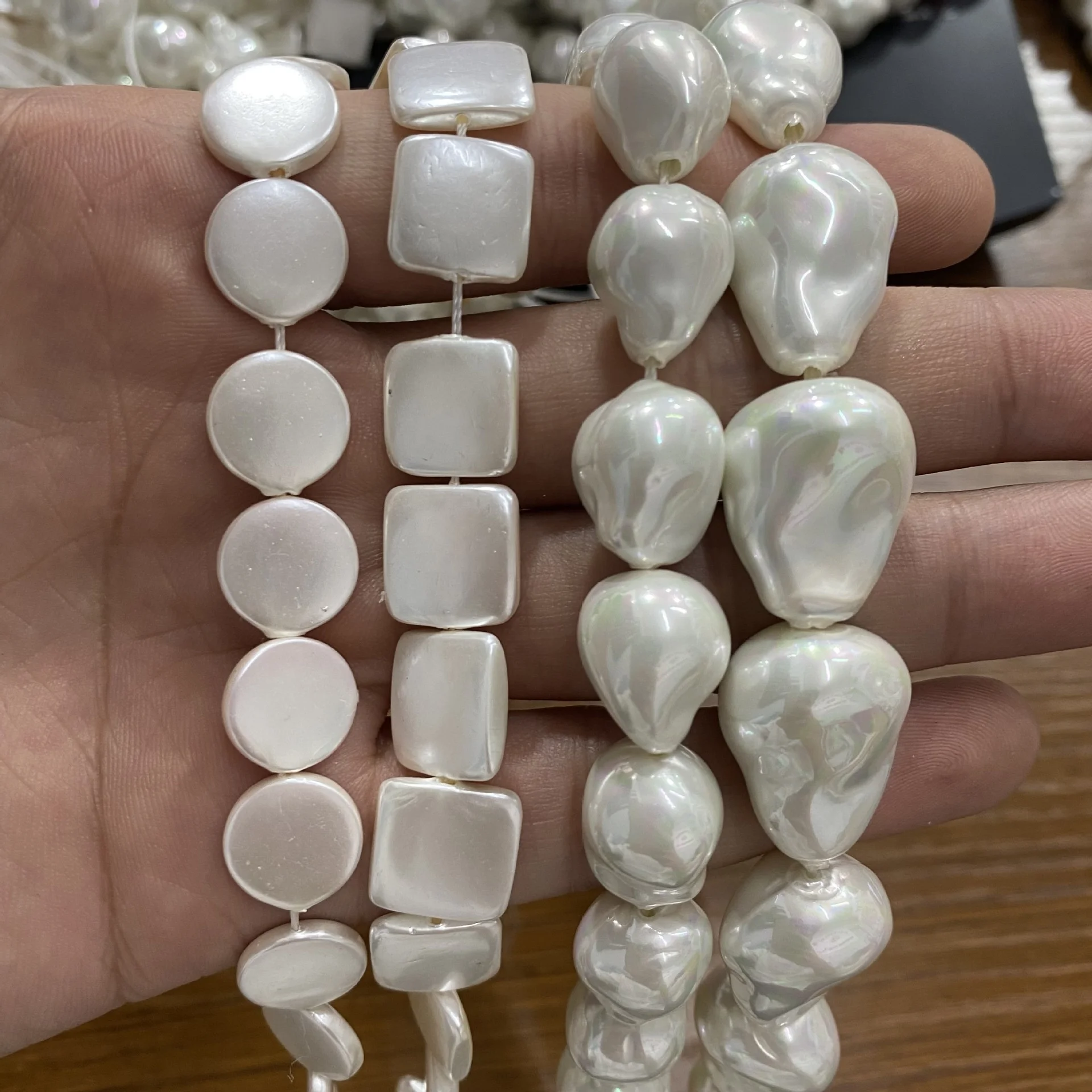 Natural Shell Round square Baroque Shaped Pearl Big Size Pearl