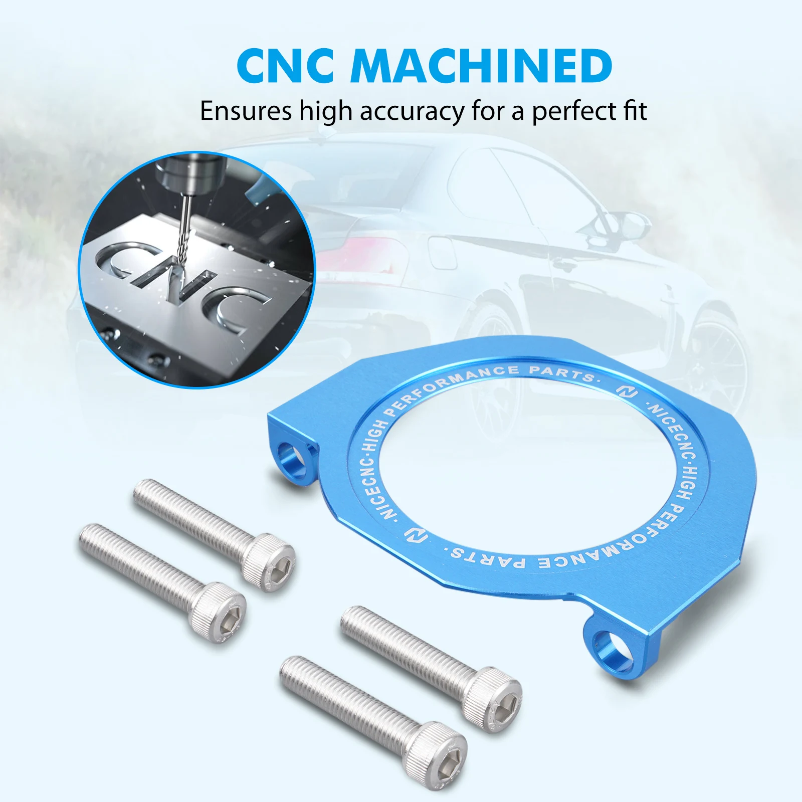 Nicecnc Crank Seal Serpentine Belt Protection Guard For Bmw 335i 535i