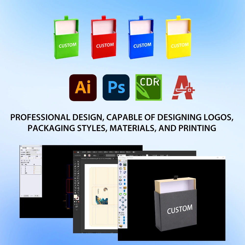 Scatola personalizzata di lusso con cassetto a estrazione per anelli, scatola rigida in cartone con stampa del logo e laminazione opaca per imballaggio di gioielli