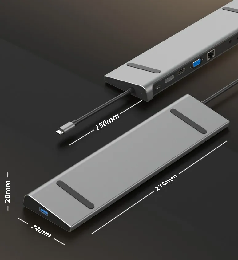 Док-станция 11 в 1 usb 3 0 4k uhd rj45
