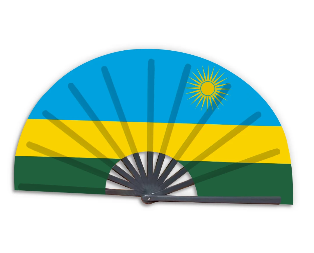 New Product Customized National Country Flag Russia Folding Bamboo Hand Held Fan_voghion.com