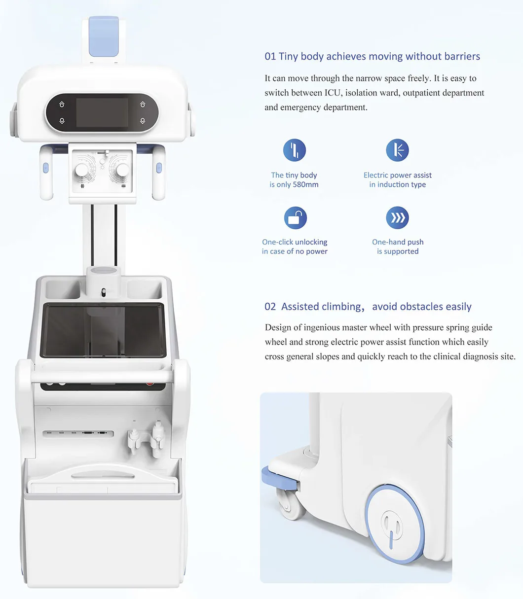 Best Price Radiography Department Medical Diagnostic Equipment X Ray Equipment Digital Mobile X-ray System factory
