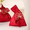 Velvet bag Bright red/Velvet cross bag+Phalaenopsis (*1)