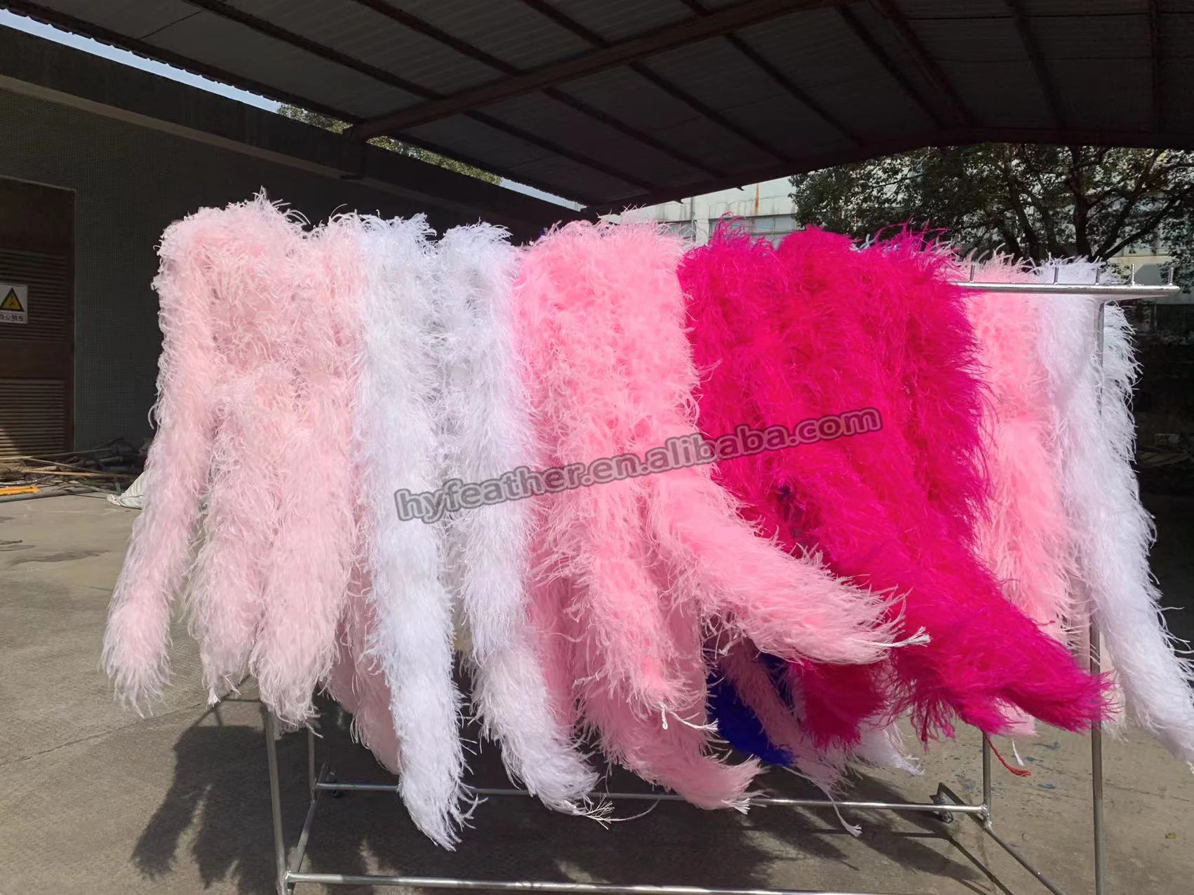 8 Ply 10 Ply Plumes Ostrich Boa Supplier Wholesale White Pink Blue