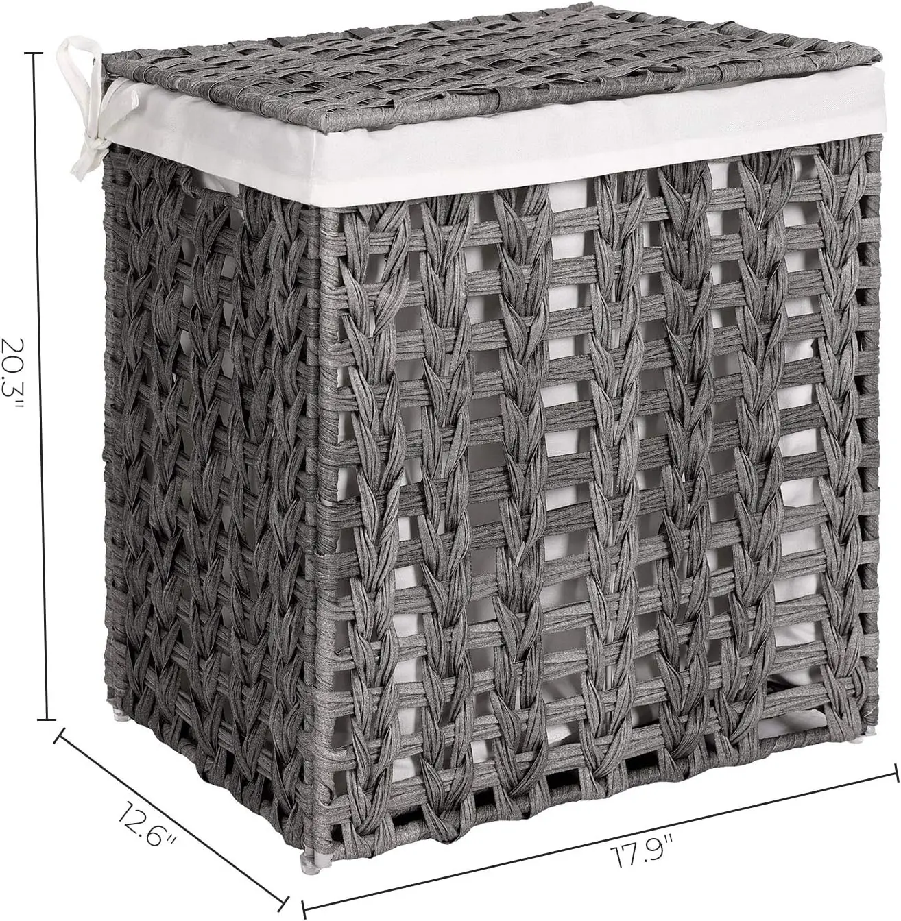 JY Home Use Plastic Metal Woven Rolling Laundry Hamper PP Synthetic Rattan Basket with Lid Cheap Stocks Available