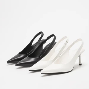 1235-16PU Custom Women's High Heel Sandals Design Slides with Sexy Closed Toe Slip-On Fashion Trend Closure Type