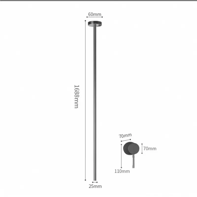 Ceiling Mounted Basin Faucet Wall Mounted Basin Tap Hot and Cold Manual Control Into the Wall Faucet Tap Rose Gold Modern Yipin