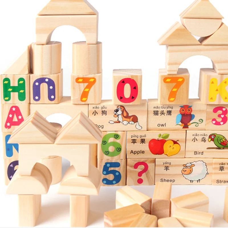 Log Unpainted Building Blocks Infants And Toddlers Puzzle Baby Toys Solid Wood Blocks Solid Wood