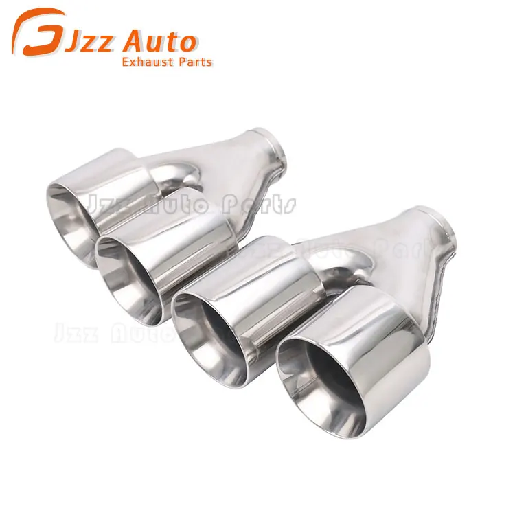 Universal Twin Exhaust Tip – Chrome Stainless Steel Tail Pipe Trim 76mm