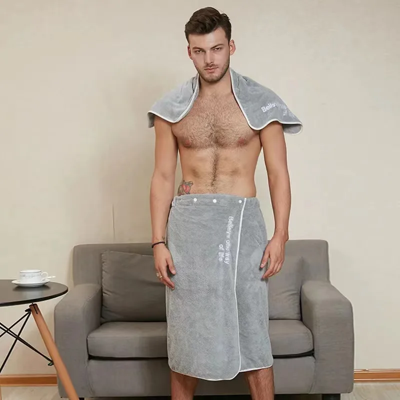 Men's Bath Towel Can Be Worn And Wrapped Acknowledging Its Softness And ...