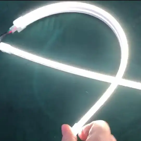 New Sequential RGB LED Headlight Strip Lights Flexible DRL Strip Lighting with RGBW Flow Series Tubes