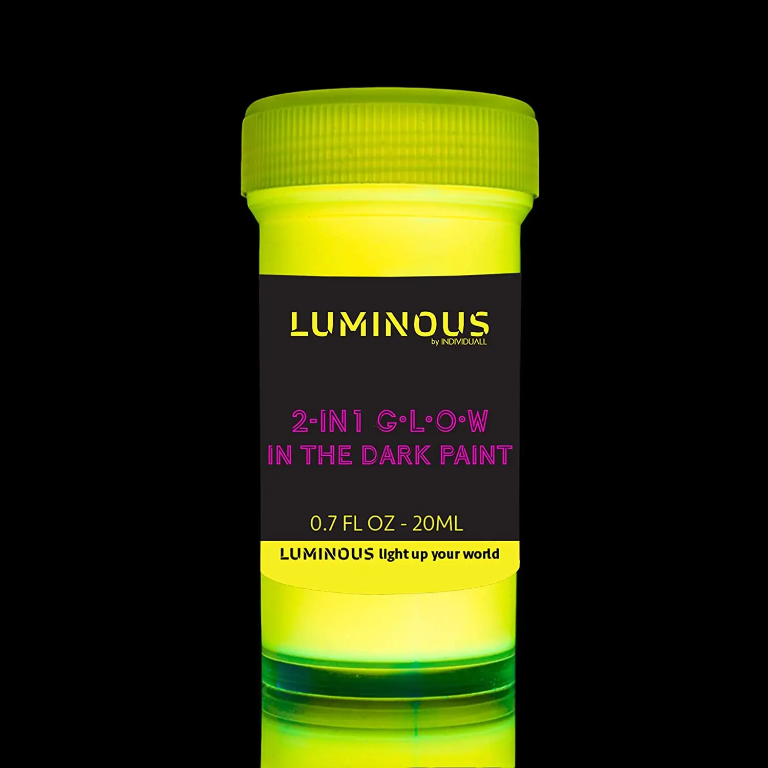 4 Ounce Set Glow in The Dark Luminous Fluorescent Fabric Paint