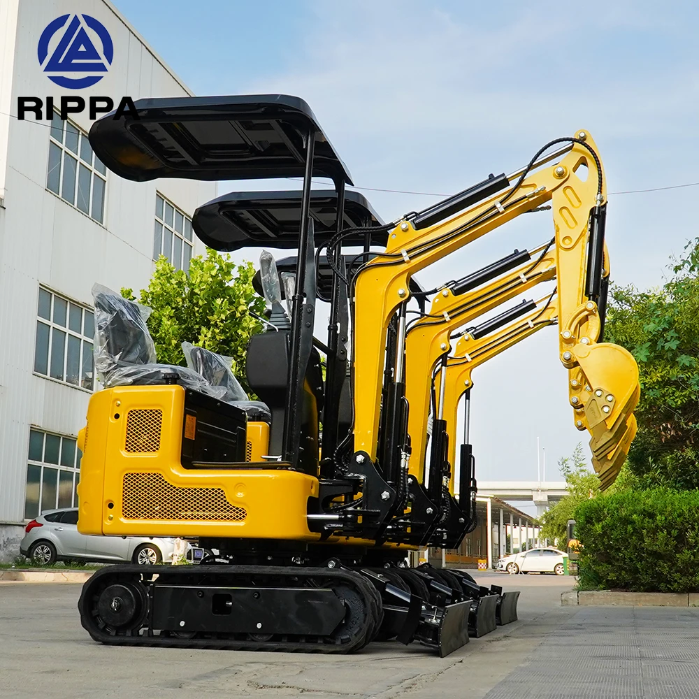 Rippa Mini Excavator CE Epa Engine Micro Excavator Small Digger 1ton Multifunction Mini Excavator for Sale