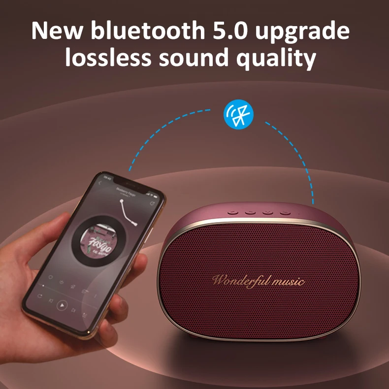 Hi Fi-звук супер бас беспроводная IPX5 уличная стереоколонка портативная Bluetooth-Колонка со светодиодной