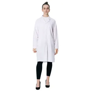 Wholesale Custom Long Sleeve Unisex Medical Lab Coat Hospital Doctor Nurse Pharmacy Medical Uniforms White Lab Coat