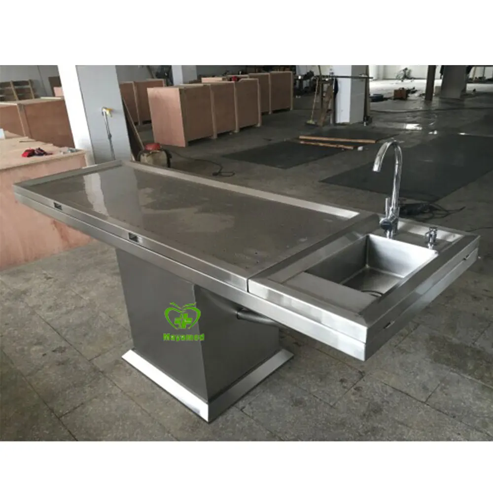 Medical autopsy equipment 304 stainless steel autopsy table