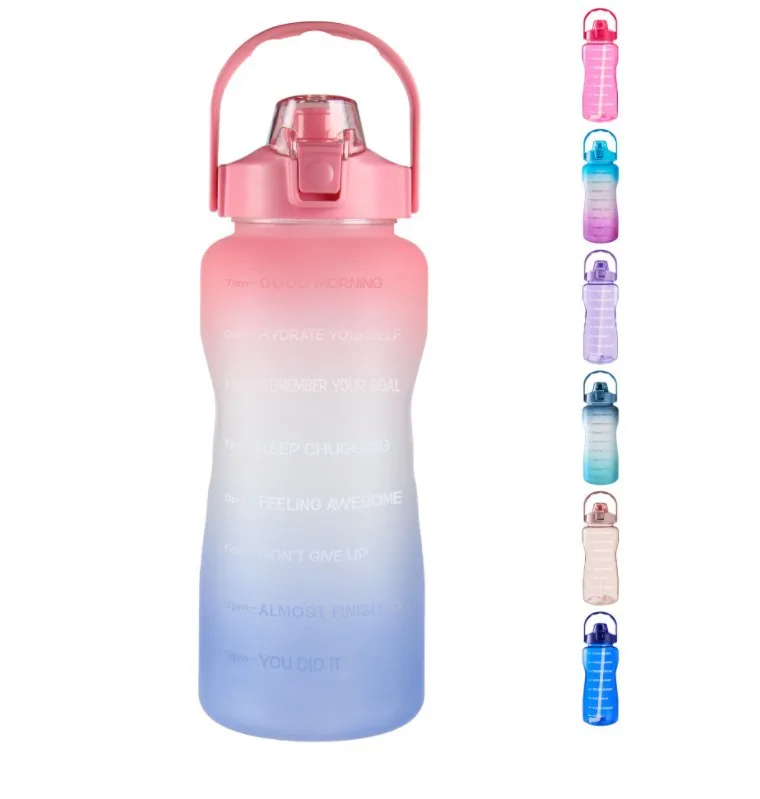 2l Half Gallon Water Bottle With Sleeve Strap With Phone Holder Sports ...