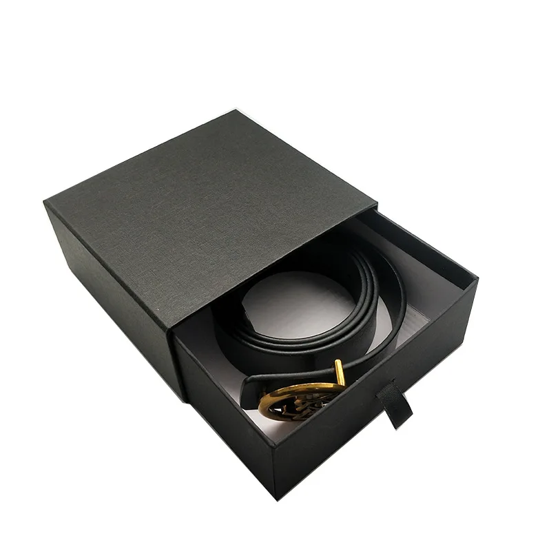 Custom wholesale rigid box lid and base box for belt pens glasses elegant high quality manufacture