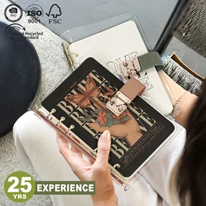 New Arrival Custom Logo Planner Eco-friendly TPU Clear Soft Cover A5 A6 A7 Journal Wholesale Refillable 6 Rings Binder Notebooks