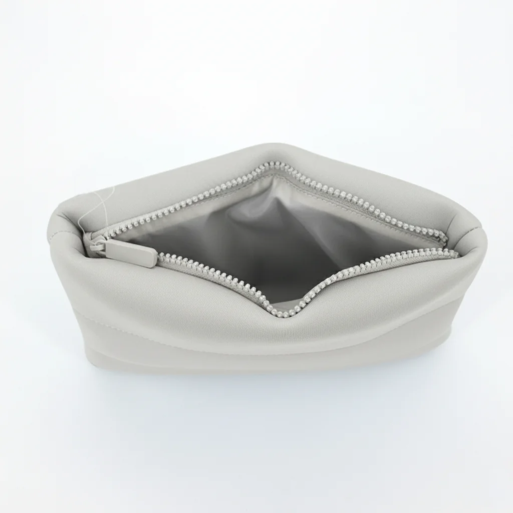 product travel eco friendly large capacity quilted cosmetic storage neoprene makeup bag lightweight zipper pouch custom printed-6