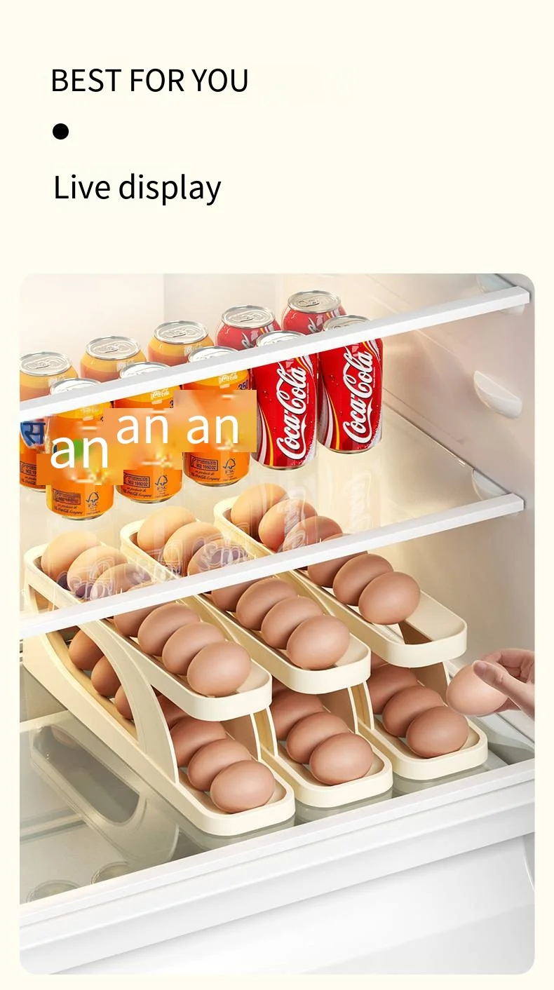 Egg storage box Side of refrigerator storage rack Kitchen special for egg tray Food grade multi-layer egg carton factory