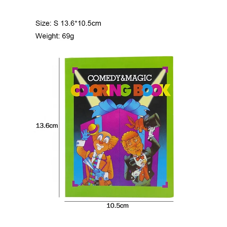 Лидер продаж маленькая мультяшная книга для магических трюков забавная книжка-раскраска реквизит