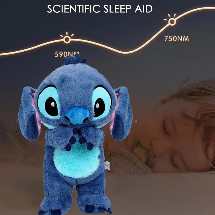 Music Lilo Stitch plush breathing sleeping Lilo Stitch breath Stitch plush dolls toy for kids gifts Alibaba