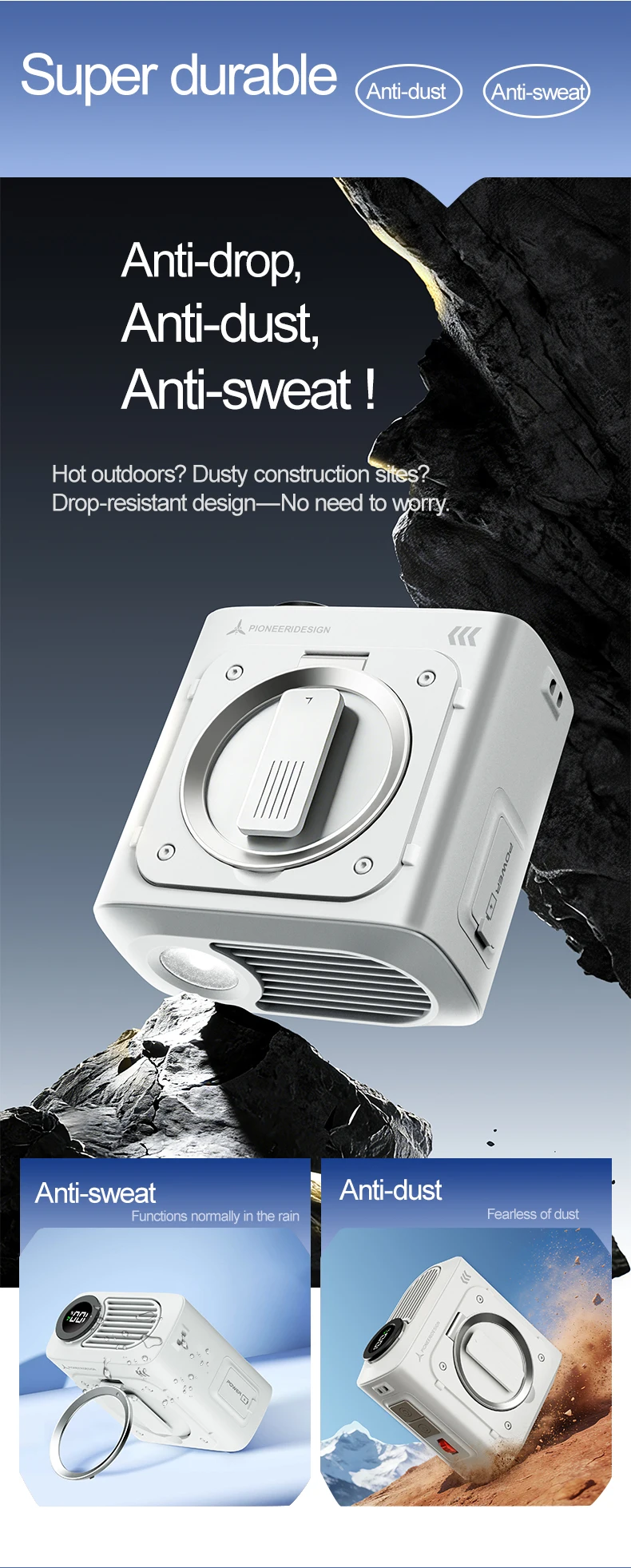 Portable Waist Fan, 8000mAh, 25H - detail 16