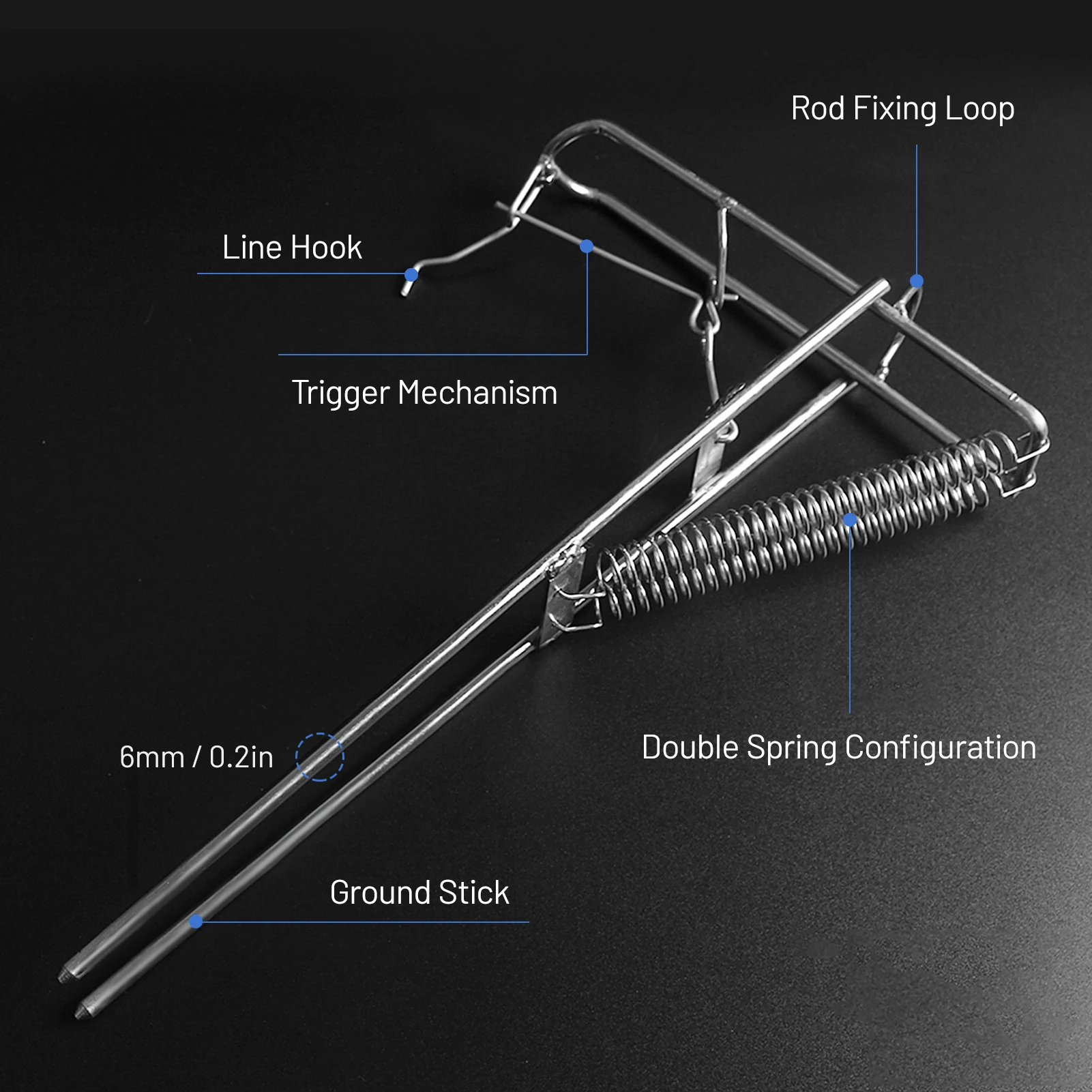 fishing rod holder stick in ground Universal Mount for Trees/Docks Takedown Rod Holders made and portable design of these rod holders makes them incredibly convenient to use Adjustable pole holders for boatless