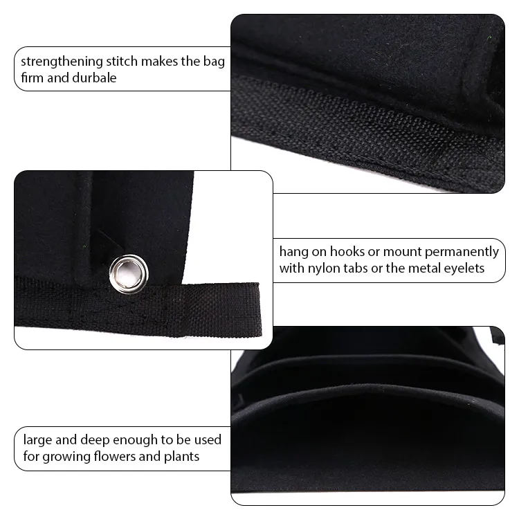 
 7 карманов от производителя, войлочные подвесные вертикальные садовые сумки для выращивания, Лидер продаж на Amazon, высококачественные фетровые садовые сумки для выращивания  