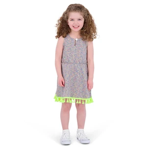 2026 Custom ODM Casual Style Kids Clothes Custom Baby Girls Dress Cotton Sweatshirt Girls Tshirt Dresses With Tassel at Bottom