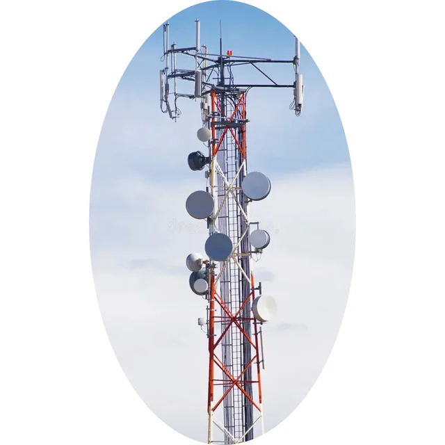 Galvanized 4 Legs Angle Steel Telecommunication Tower Antenna Radio Broadcasting Angular   Communication Mast