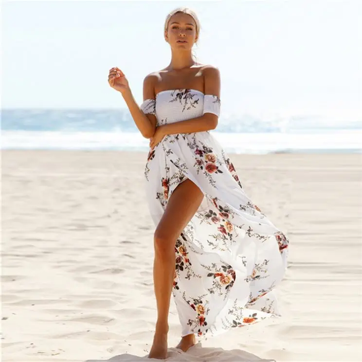 Vestidos De Venta Al Por Mayor Ropa Bohemia Para Mujer Verano Playa Largo - Buy Vestidos De Mujer Venta Al Por Mayor Boho Vestido Para Damas Verano Playa Vestido