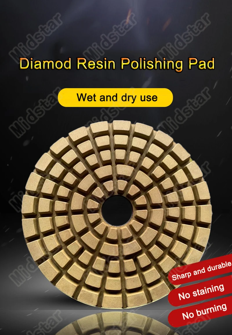 9 inch 230mm Diamond resin stone polishing pad bonded concrete foor terrazzo bond grinding pads for sale