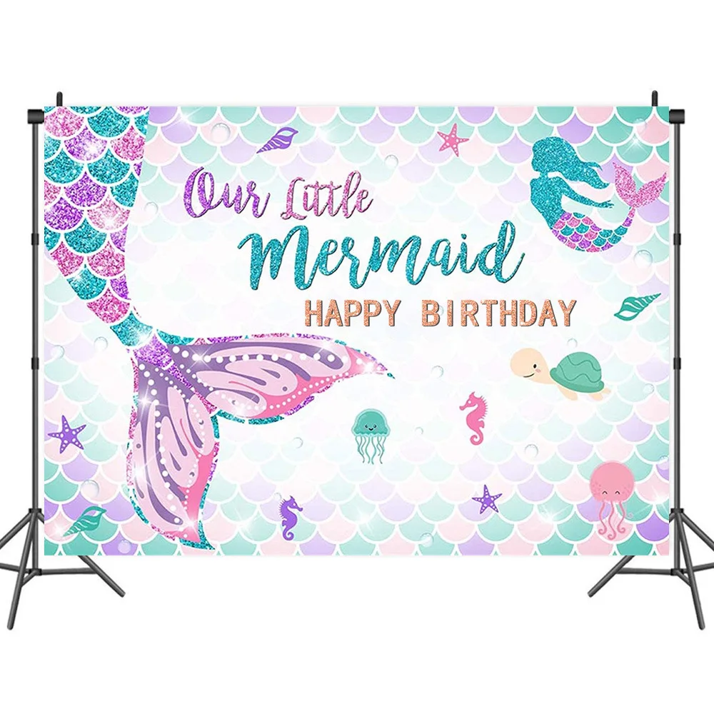 Foreign Trade Amazon Mermaid Tail Theme Photography Background Cloth Party  Decoration Supplies 5x3ft - Buy Mermaid Tail Theme Photography Background  Cloth,Mermaid Party Decorations,Mermaid Birthday Background Product on  