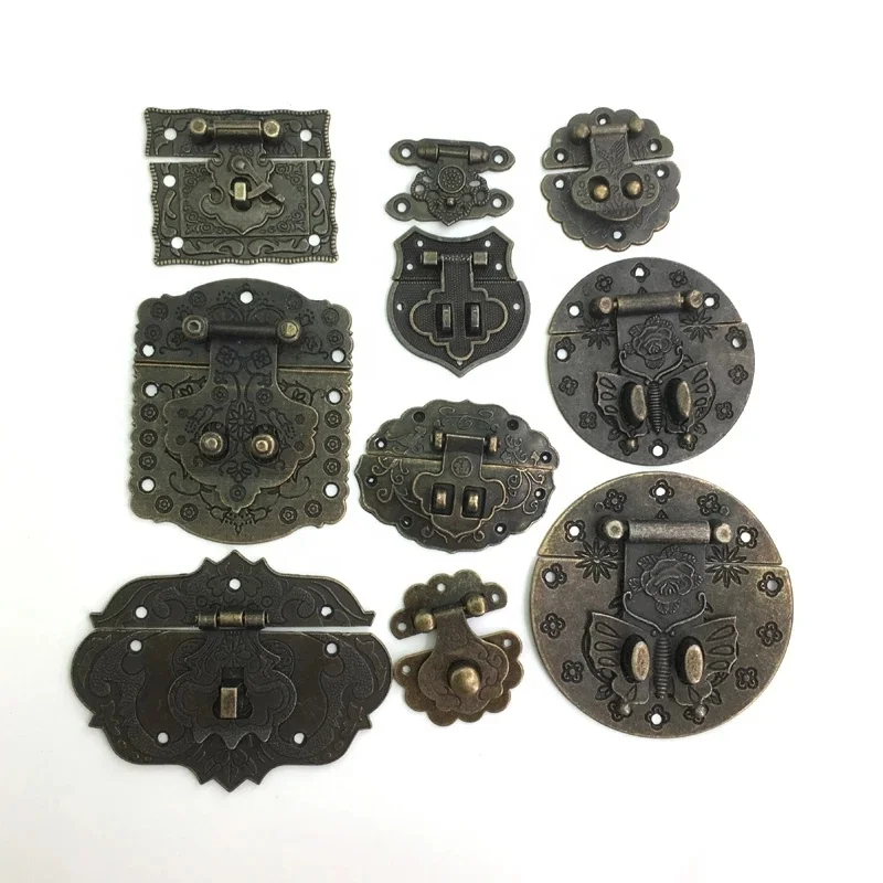 2Pcs Antique Bronze Box Toggle Latch With Padlock Hole For