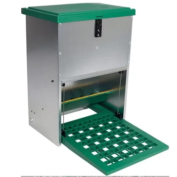 Automatic Chicken Duck Treadle Feeder Galvanized Sheet Metal Poultry ...