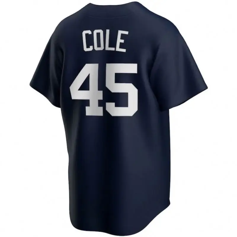 Wholesale Customize Men's New York City Baseball Jersey #2 Derek Jeter #99  Judge #45 Cole cheap White Stitched Uniform High Quality From m.