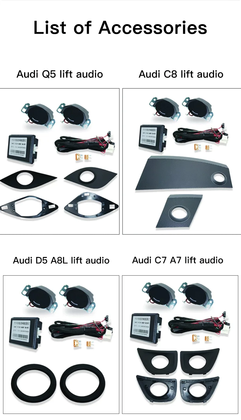 Tweeter Lift Speaker With Ambient Light For Audi A6 C7 C8 A7 A4 A5 B8